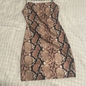 Snake print mini dress. New without tags.